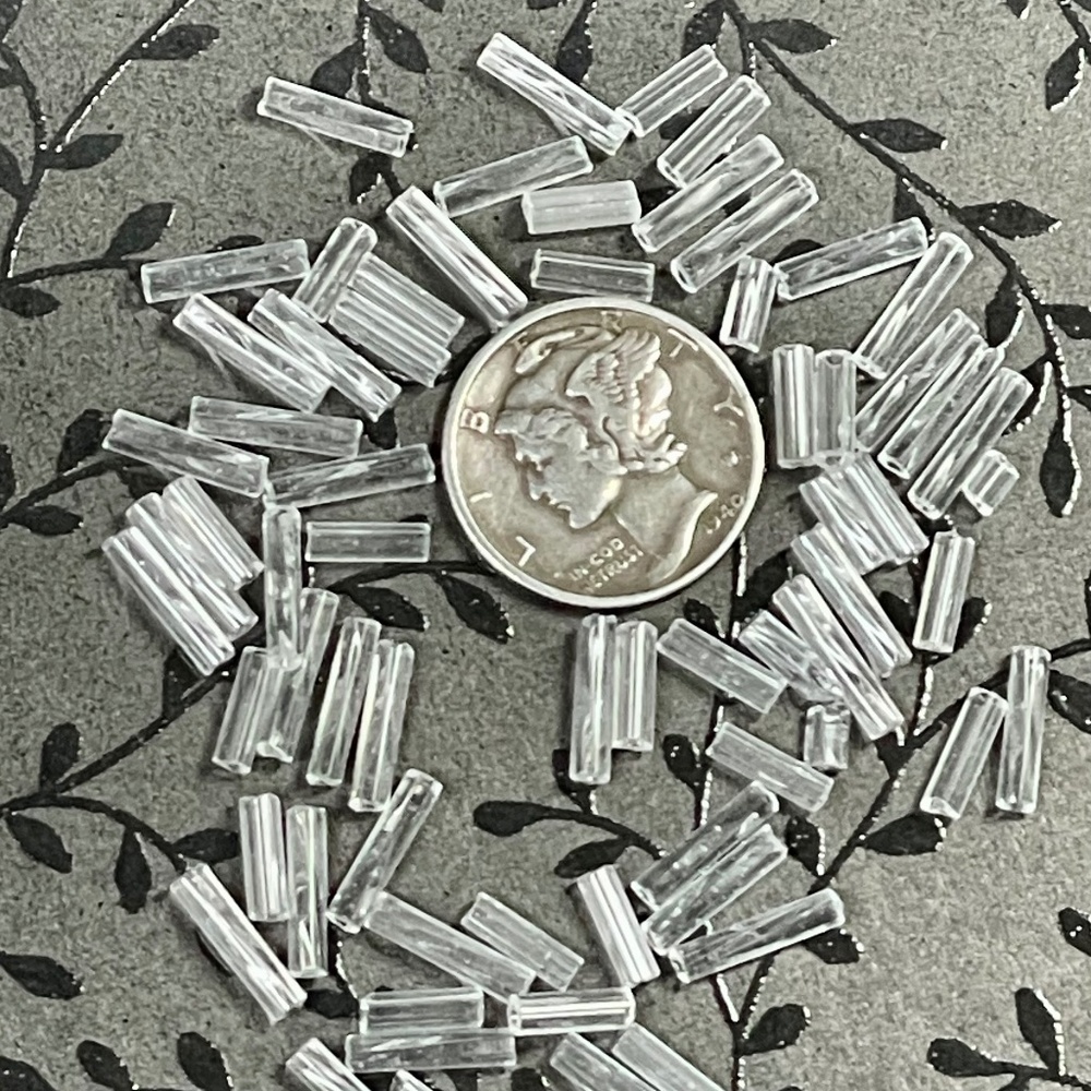 VINTAGE GLASS BUGLE BEADS